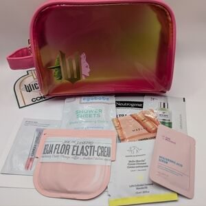 Conair Wicked Pink And Green Makeup Organizer + 8 Samples NWT